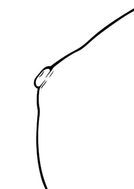Minimalist Line Art of a Knee