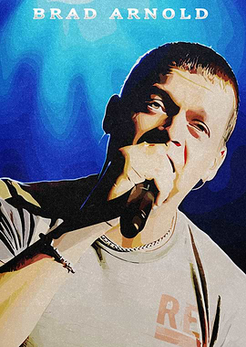 Brad Arnold Singing into Microphone