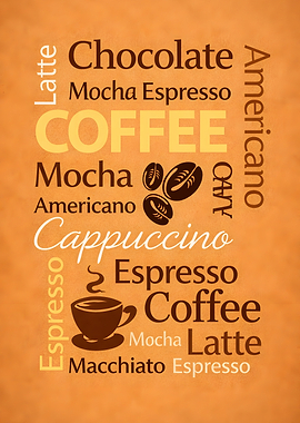 Coffee Menu Typography Art