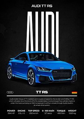 Audi TT RS Car Poster