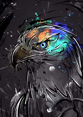 Vibrant Eagle Portrait