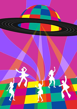 Disco Party with UFO Disco Ball
