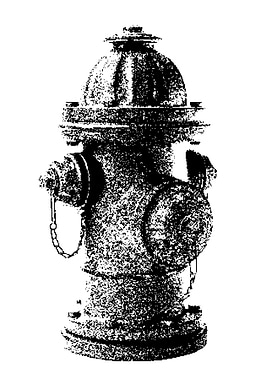 Black and White Fire Hydrant Illustration