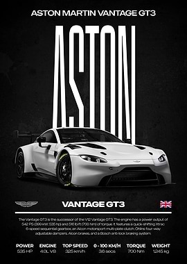 Aston Martin Vantage GT3 Poster