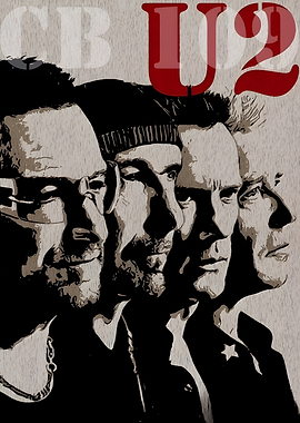 U2 Band Members Portrait