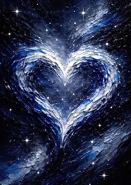 Cosmic Heart with Stars