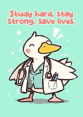 Doctor Duck with Inspirational Message