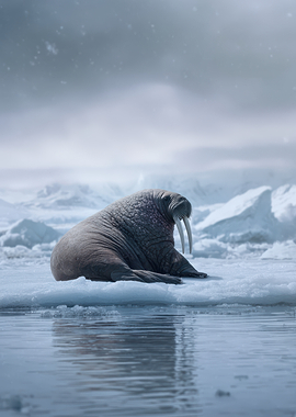 Walrus on Ice Floe