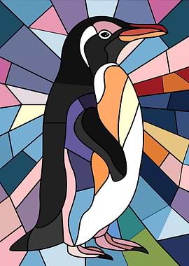 Stained Glass Penguins