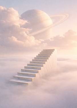 Stairway to Saturn in Clouds