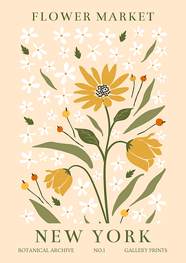 Floral Market Poster