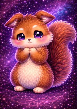 Cute Squirrel in Space