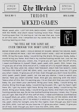 The Weeknd Wicked Games