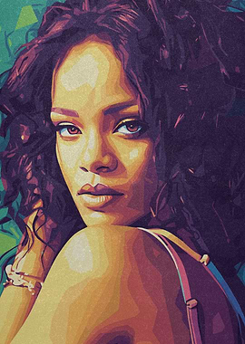 Rihanna Pop Art Portrait