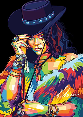 Rihanna Pop Art Portrait