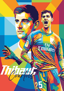 Thibaut Courtois Pop Art Portrait