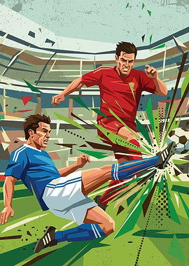 Soccer Players in Action