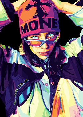 Billie Eilish Pop Art Portrait