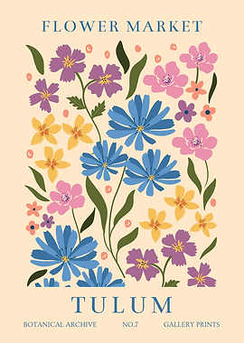 Floral Market Poster