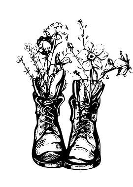 Flowers in Boots