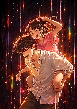 Couple enjoying a night out