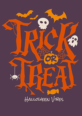Trick or Treat Halloween Text Art
