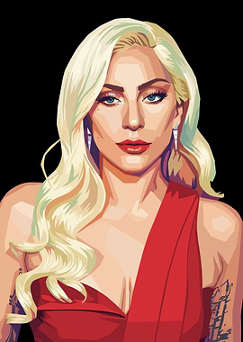 Lady Gaga Pop Art Portrait