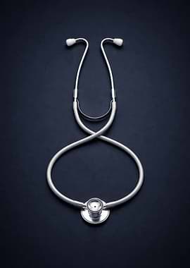 Stethoscope on a dark background