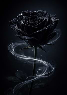 Black Rose with Smoke