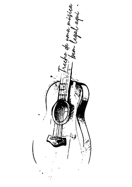 Guitar with Handwritten Text