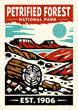 Petrified Forest National Park Vintage Poster