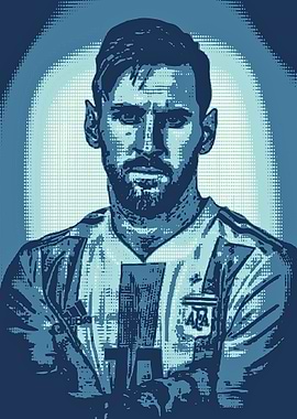 Lionel Messi Pop Art Portrait
