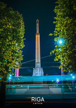 Riga, Latvia at Night