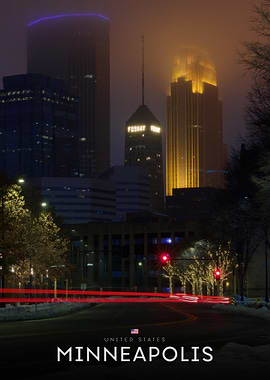Minneapolis Skyline at Night
