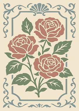 Vintage Rose Floral Design
