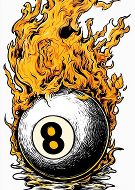 Eight Ball on Fire
