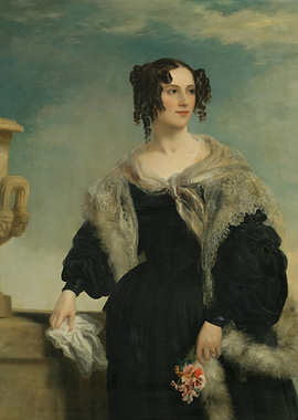 Portrait of a Woman in Black Dress