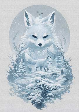 Winter Fox Landscape