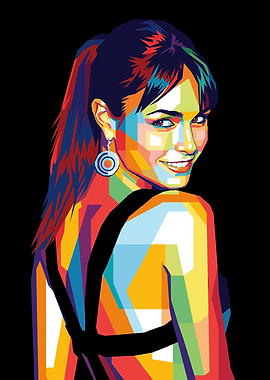 Colorful Pop Art Portrait of a Woman