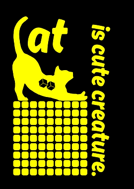 Cat is cute creature text art