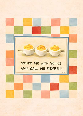 Deviled Eggs with a Pun