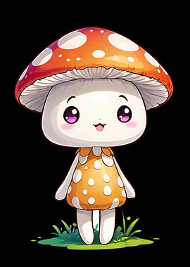Cute Mushroom Character