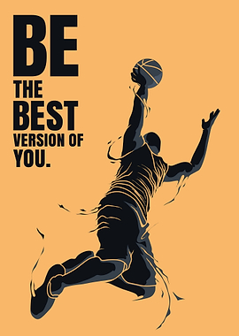 Basketball Player Dunking Motivational Poster