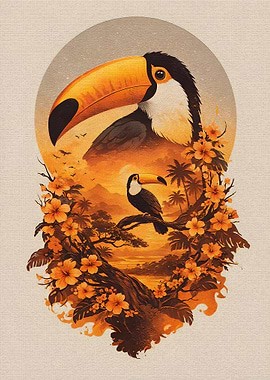 Toucan Tropical Sunset
