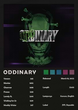 Stray Kids ODDINARY Album Poster