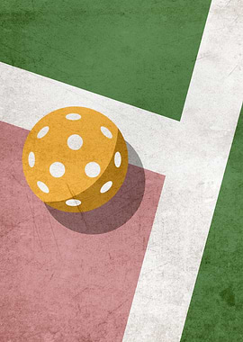 Vintage Pickleball Poster – Retro Minimalist Pickleball & Court Wall Art