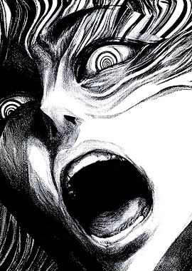 Screaming Face with Spiral Eyes