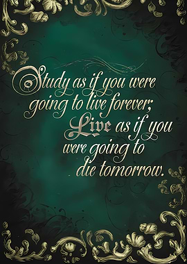 Inspirational Quote with Ornate Border