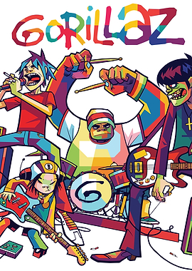 Gorillaz Band Members in Vibrant Colors