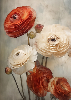 Ranunculus Flowers in Bloom